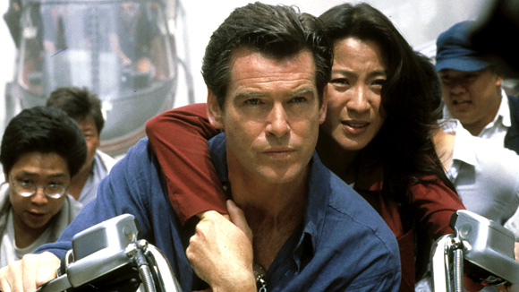 Pierce Brosnan as 007 and Michelle Yeoh as Wai Lin in "Tomorrow Never Dies"