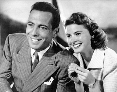 Bogart and Bergman showcasing their good looks and enjoying Northern Africa in "Casablanca"