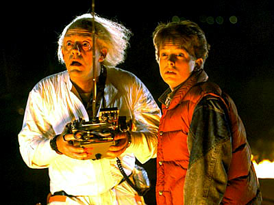 Great Scott!! Christopher Lloyd and Michael J. go "Back to the Future"