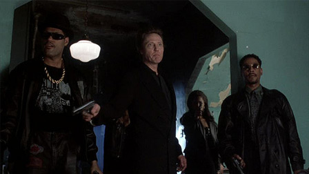 Fisburne and Walken in "King of New York"