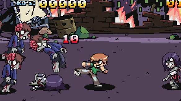 Secret Zombie Level in Scott Pilgrim!!